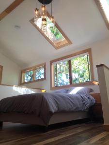 ADU loft bedroom with skylight